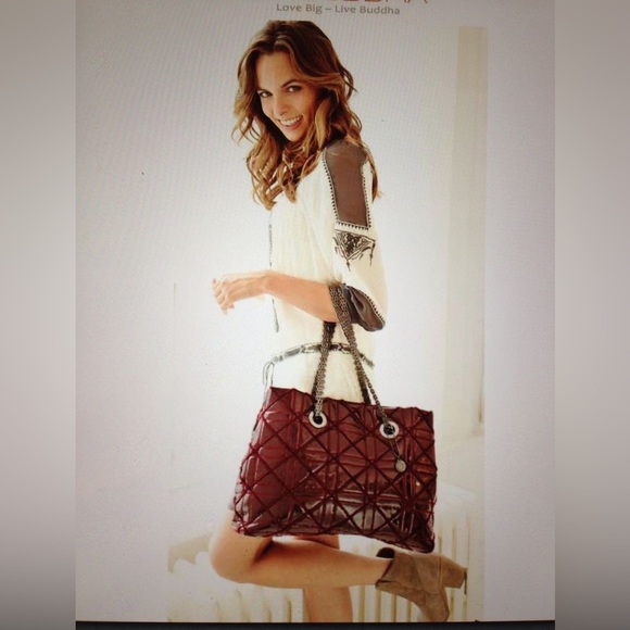 Big Buddha Bag - Maroon Patent Leather - Picture 1 of 10